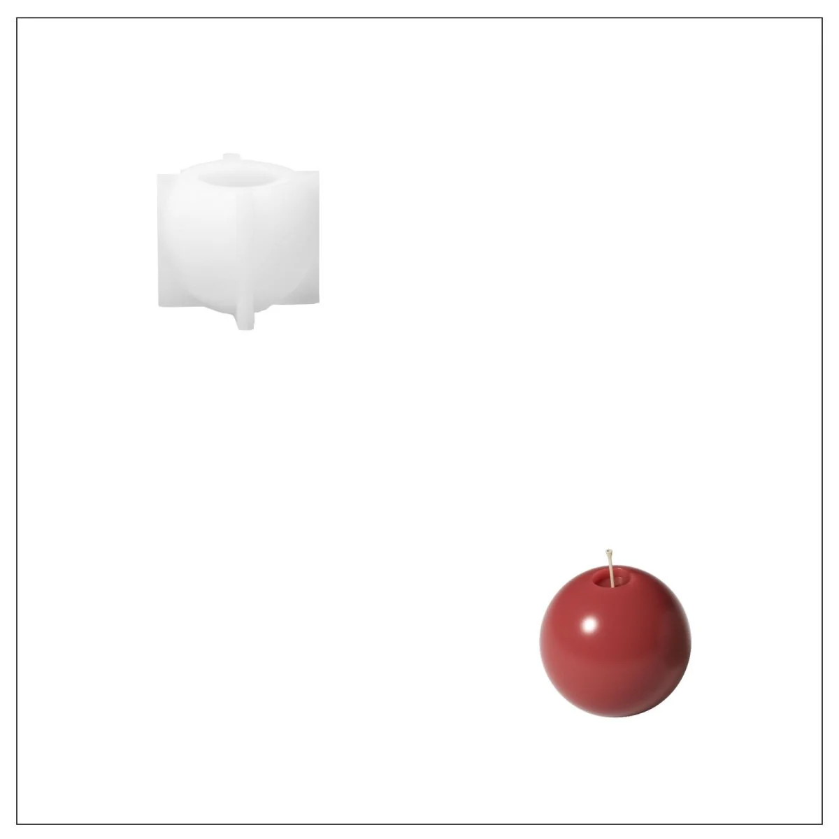 Classic Glow Christmas Bauble Candle Silicone Mold - Image 9