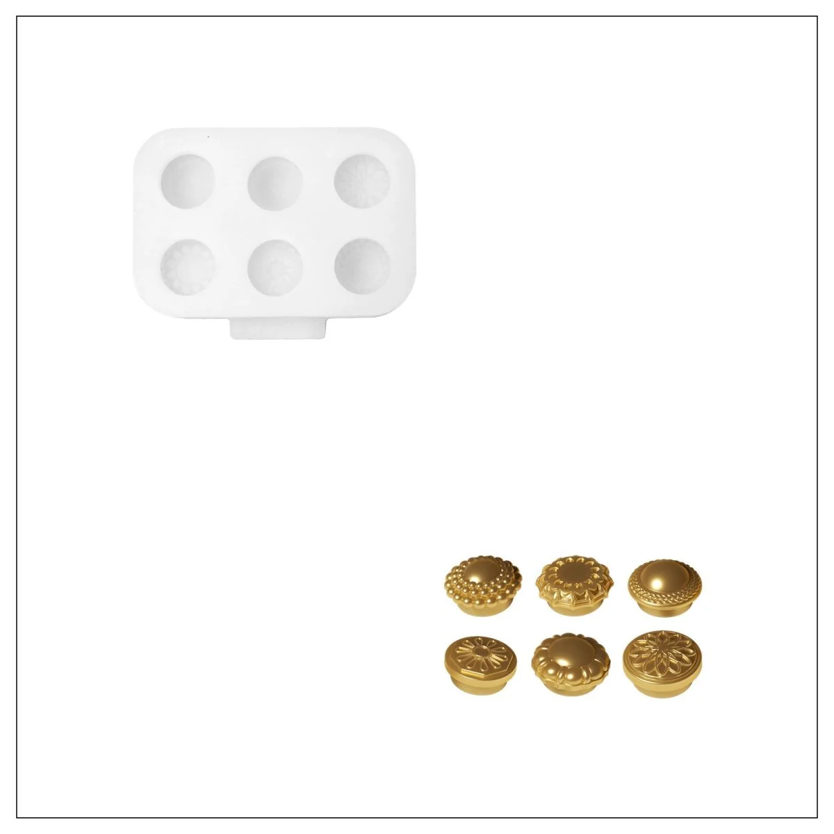Frosted Charm Christmas Bauble Candle Silicone Mold - Image 16