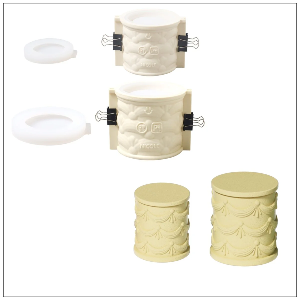 Joyful Christmas Tales Candle Jar Silicone Mold & Refill Silicone Mold Collection - Image 13