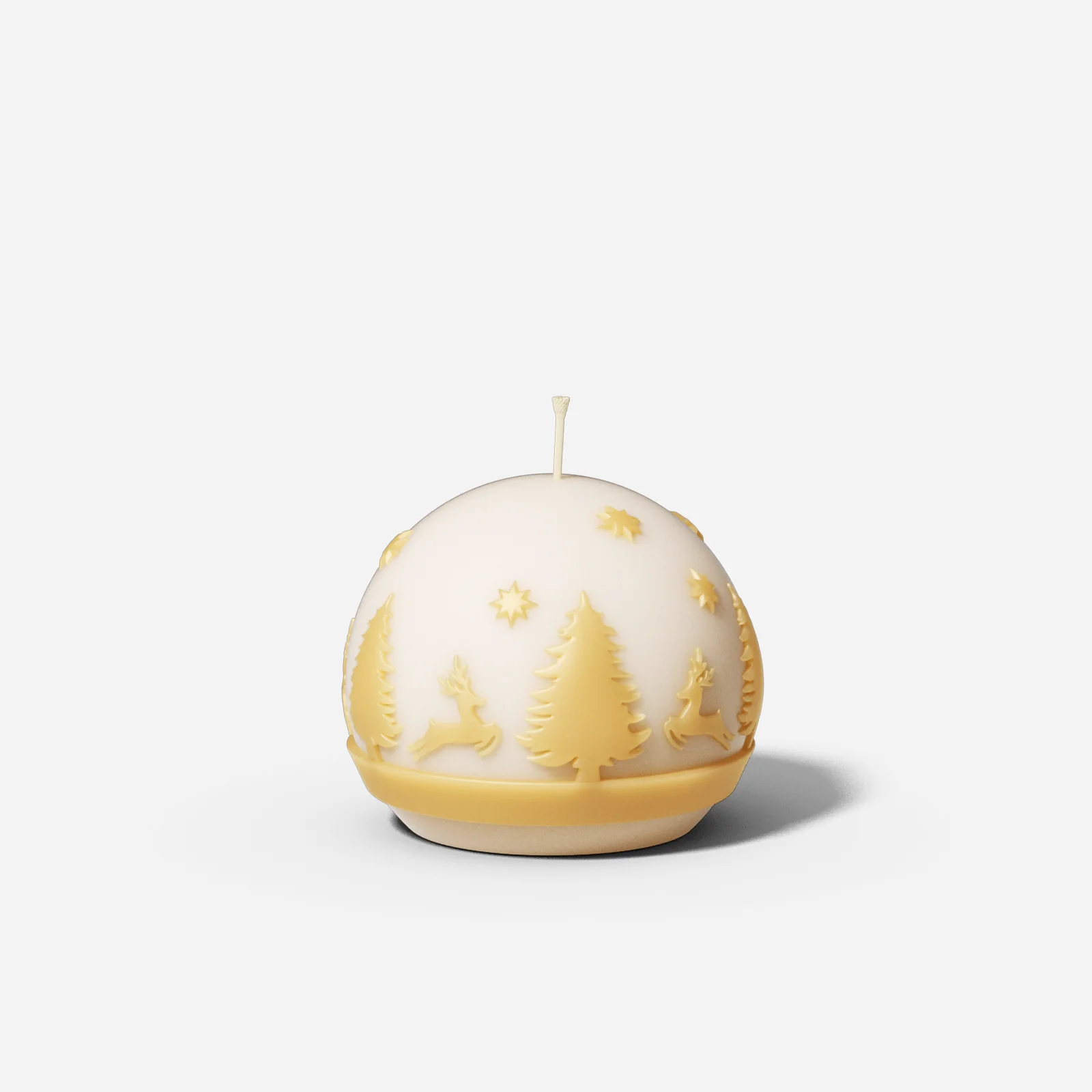 Christmas Pattern Sphere Candle Silicone Mold