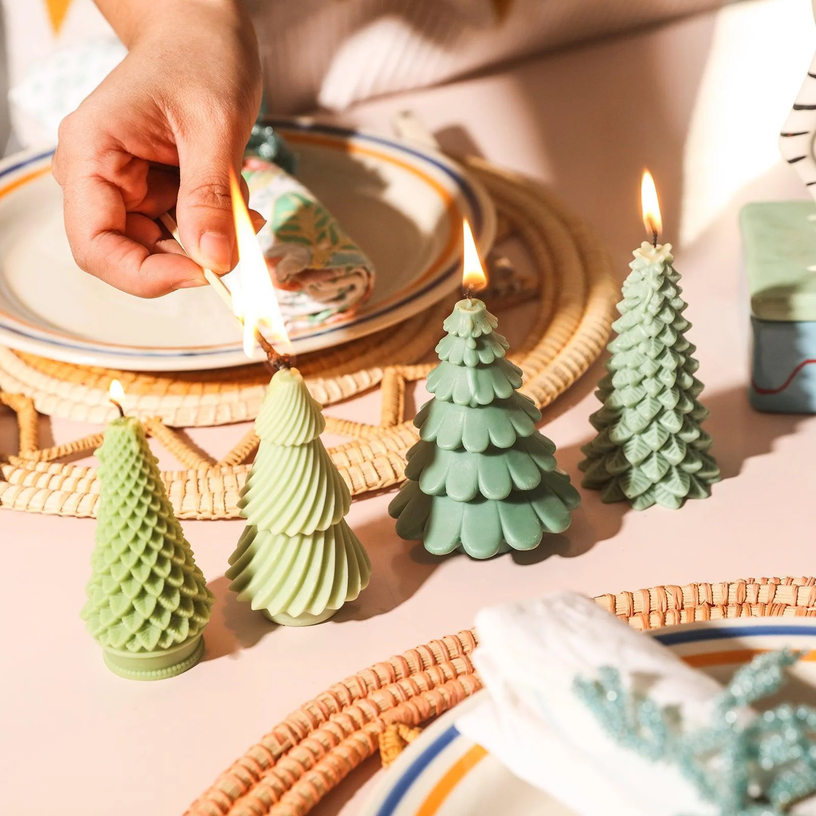 4-inch Christmas Tree Candle Silicone Mold