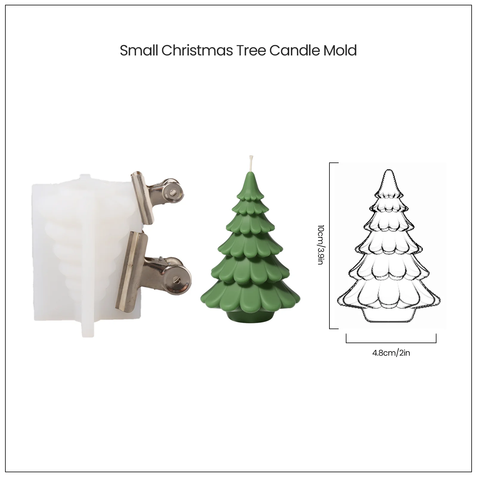 4-inch Christmas Tree Candle Silicone Mold - Image 14