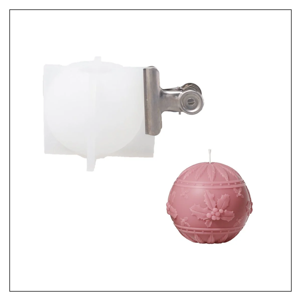 Christmas Charm Bauble Light Candle Silicone Mold Collection - Image 12