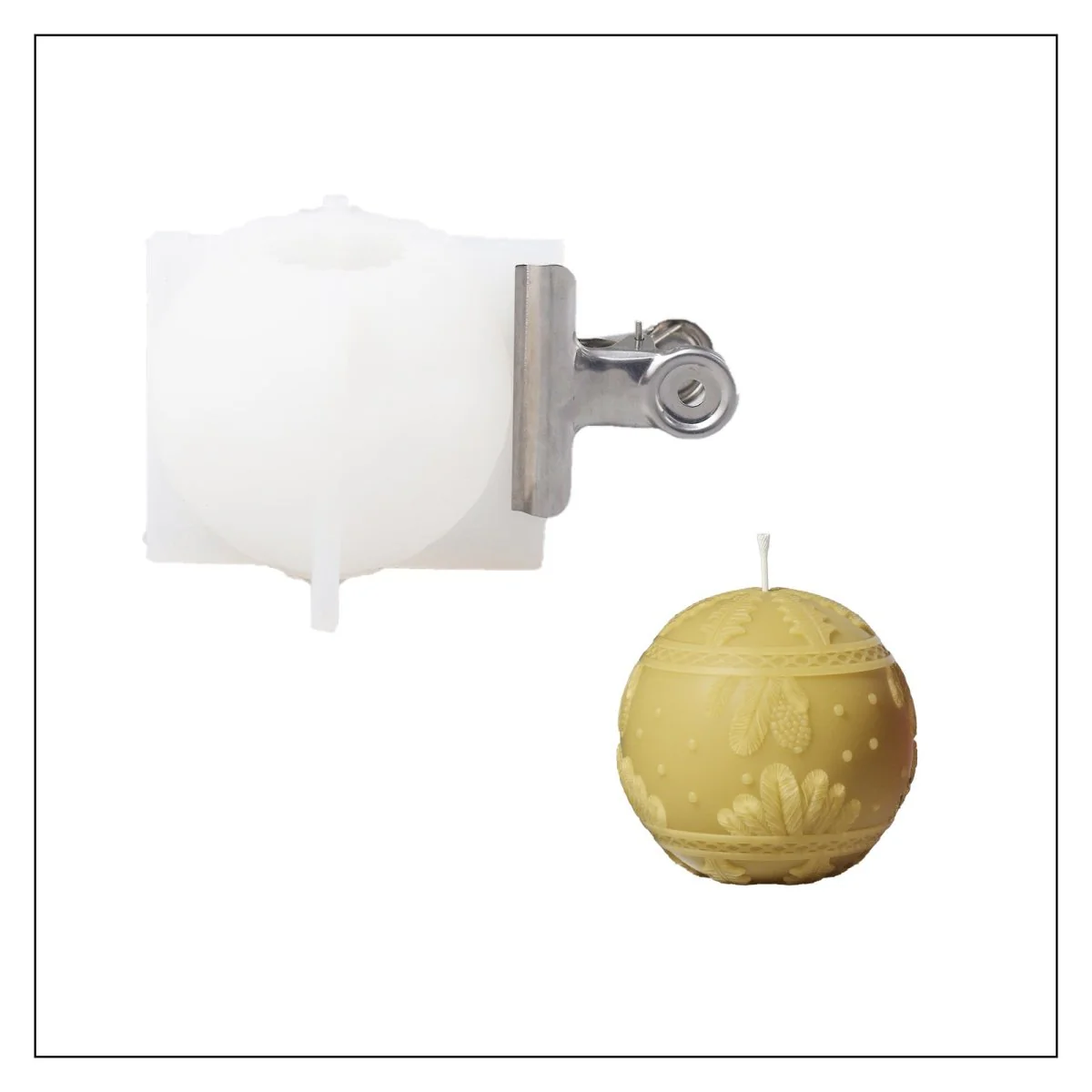Christmas Charm Bauble Light Candle Silicone Mold Collection - Image 13