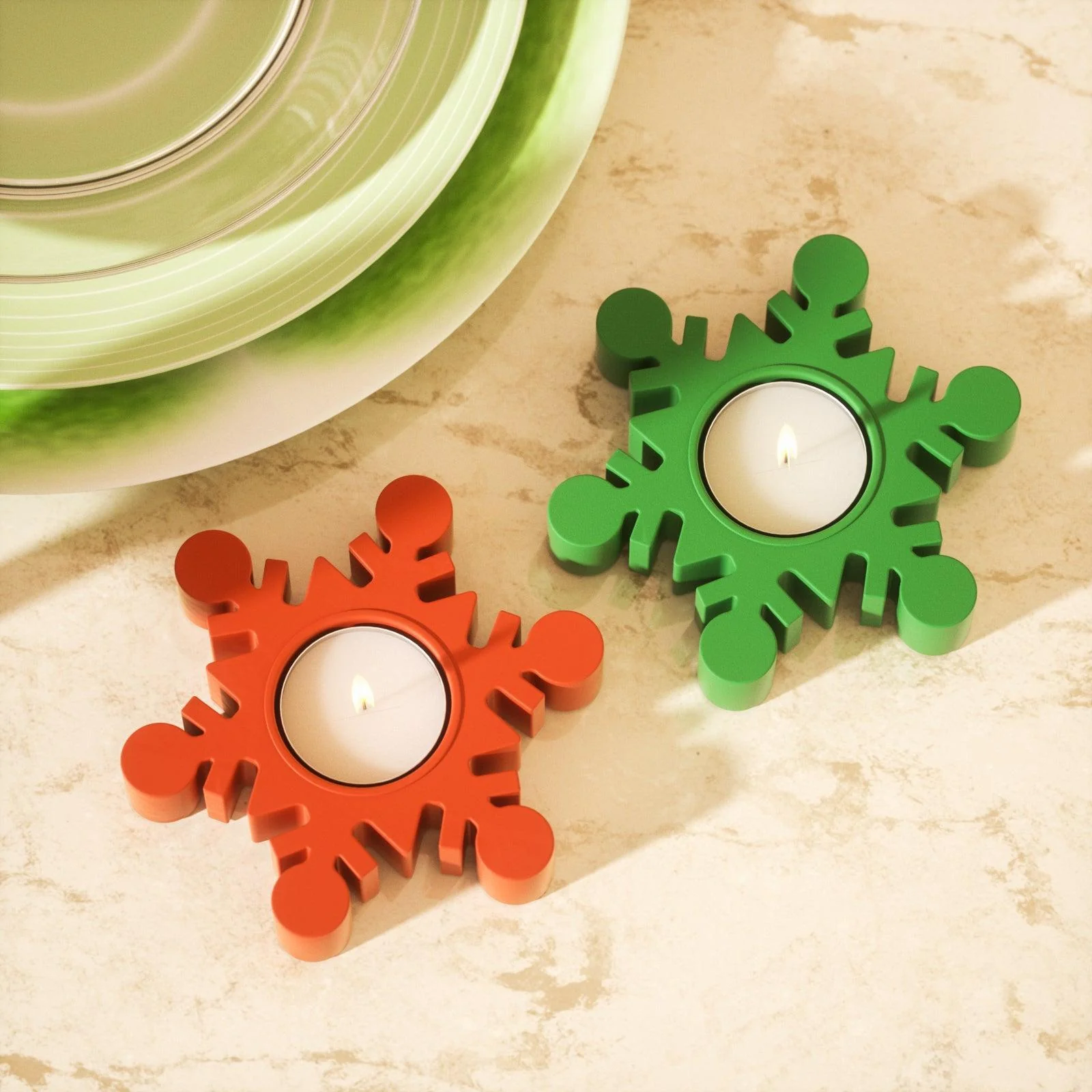 Christmas Snowflake Tealight Candle Holder Silicone Mold - Image 5