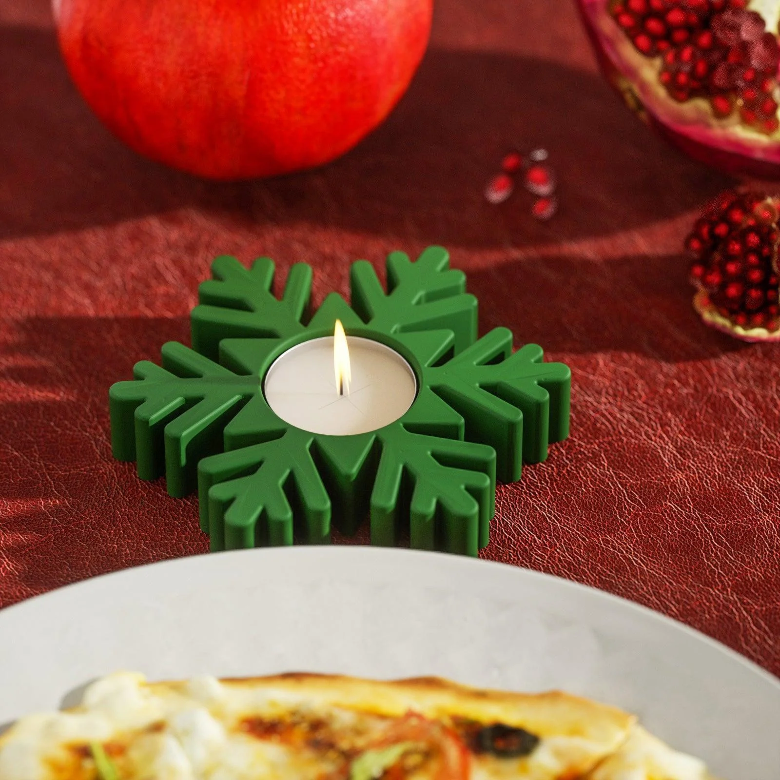 Christmas Snowflake Tealight Candle Holder Silicone Mold - Image 6