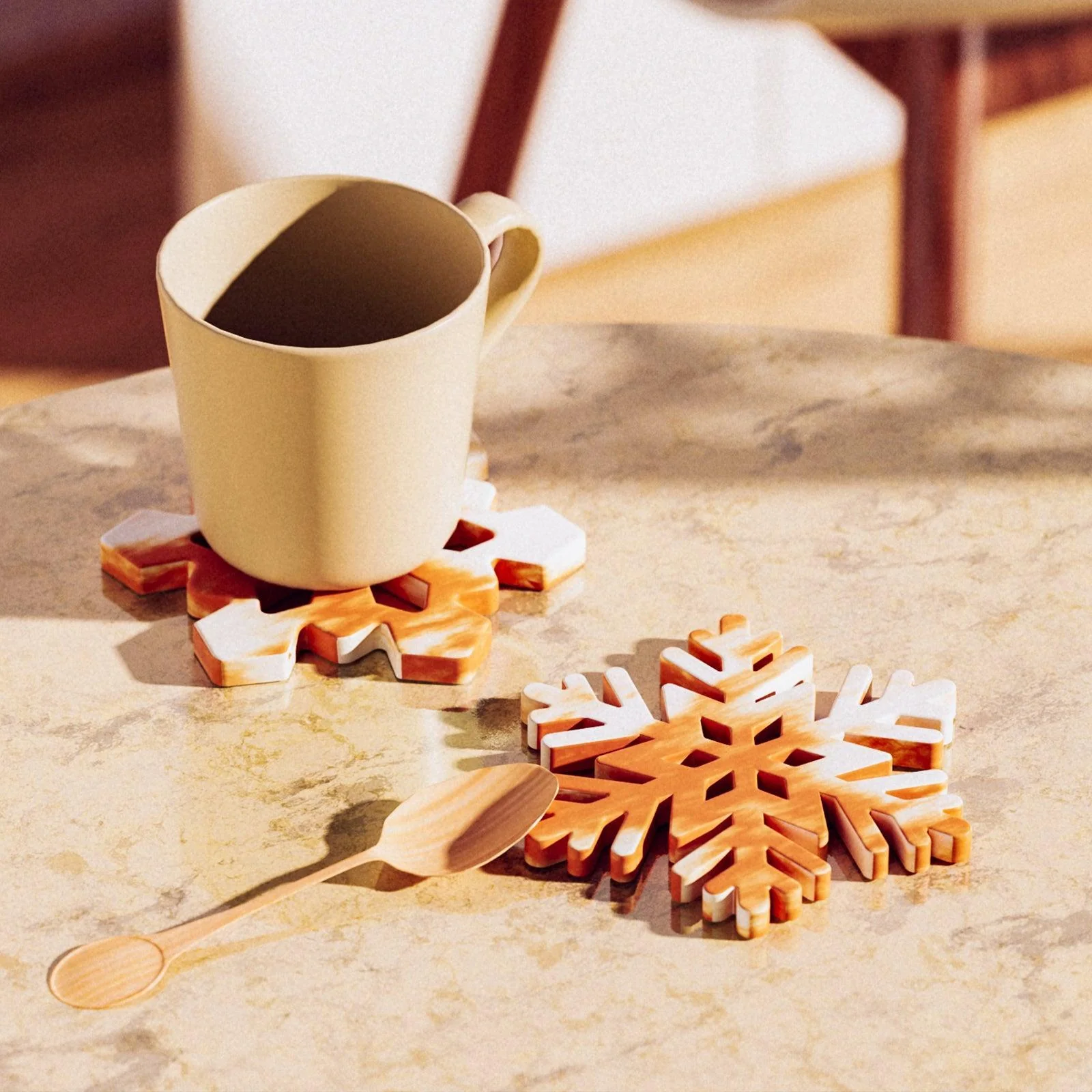Christmas Snowflakes Shape Coaster Silicone Mold - Image 4