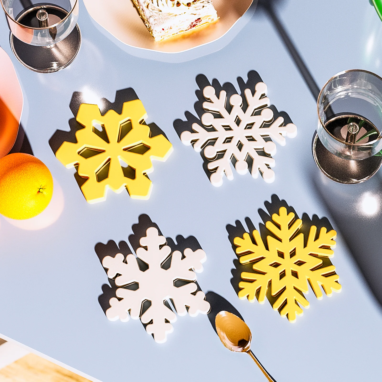 Christmas Snowflakes Shape Coaster Silicone Mold - Image 7