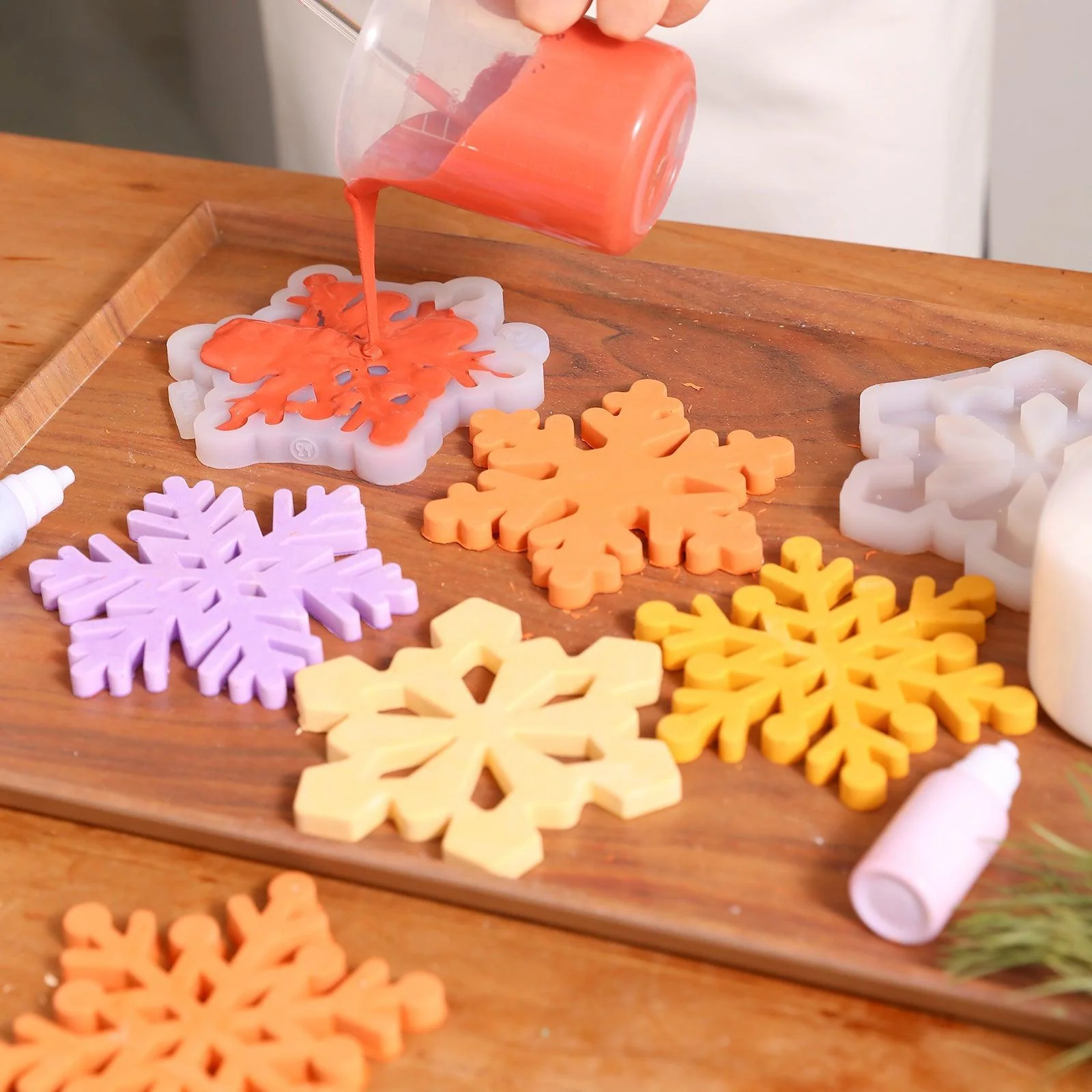 Christmas Snowflakes Shape Coaster Silicone Mold - Image 7