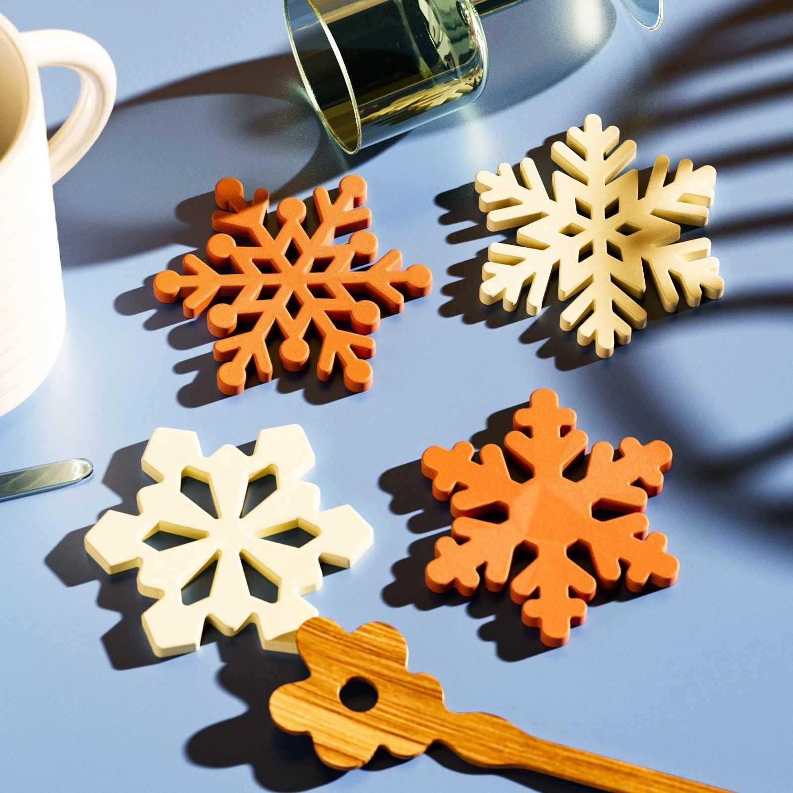 Christmas Snowflakes Shape Coaster Silicone Mold - Image 7