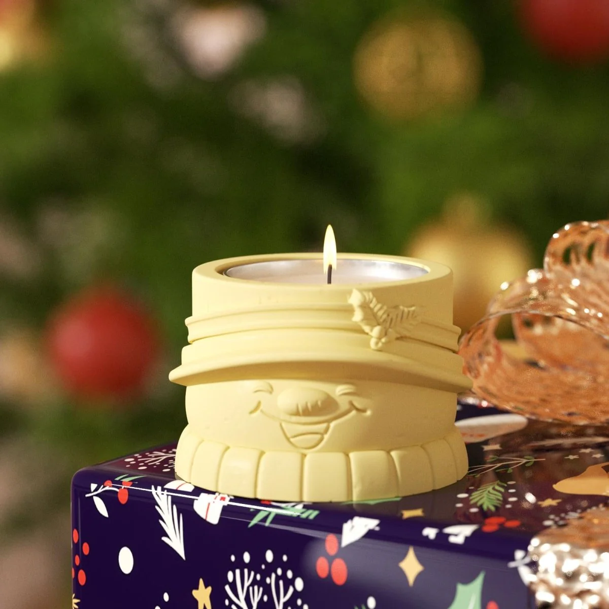 Christmas Snowman Tealight Candle Holder Silicone Mold - Ⅳ - Image 4
