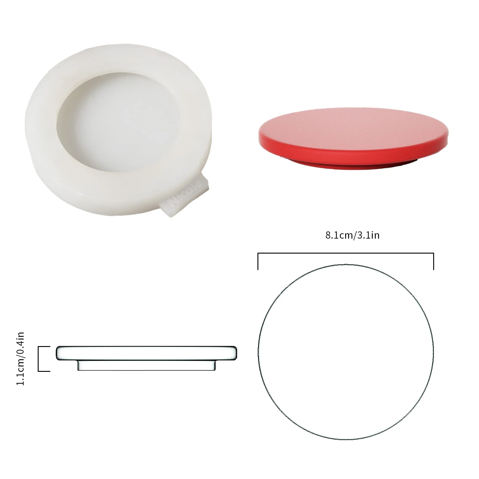 Christmas Themed Candle Jar with Lid Silicone Mould - Image 11