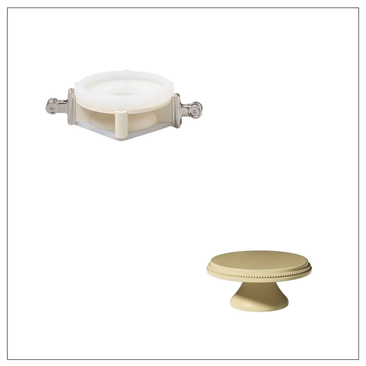 Frosted Confection Christmas Tree Candle Silicone Mold with Pedestal Silicone Mold - Image 12