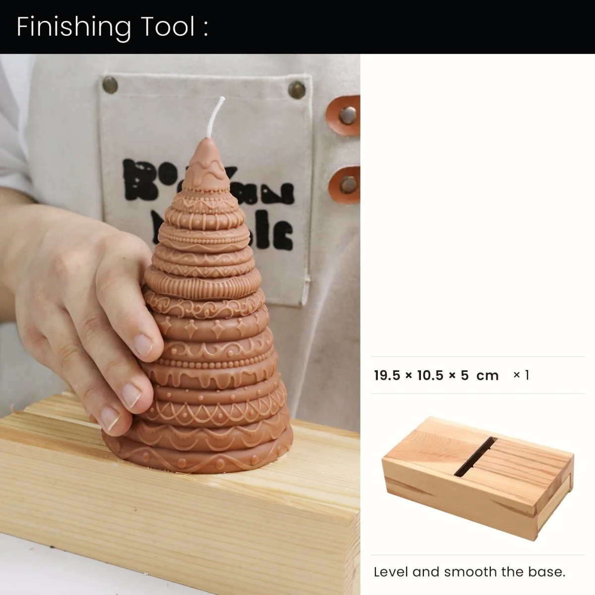 Frosted Confection Christmas Tree Candle Silicone Mold with Pedestal Silicone Mold - Image 18