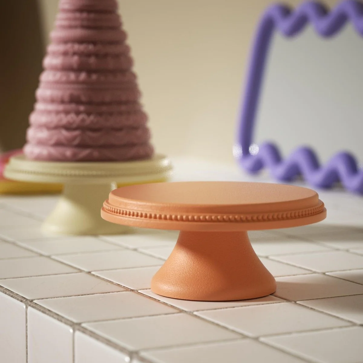 Frosted Confection Christmas Tree Candle Silicone Mold with Pedestal Silicone Mold - Image 7