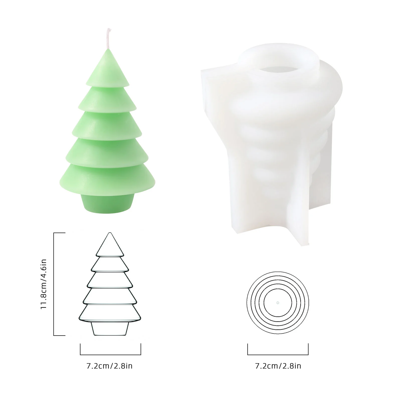 Christmas Tree Candle Silicone Mould - Image 8