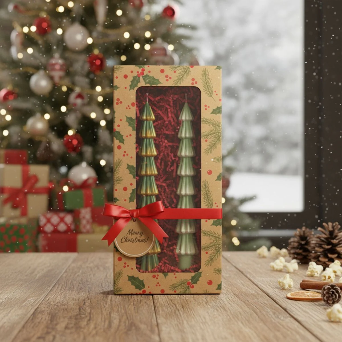 Evergleam Christmas Tree Taper Candle Silicone Mold - Image 2