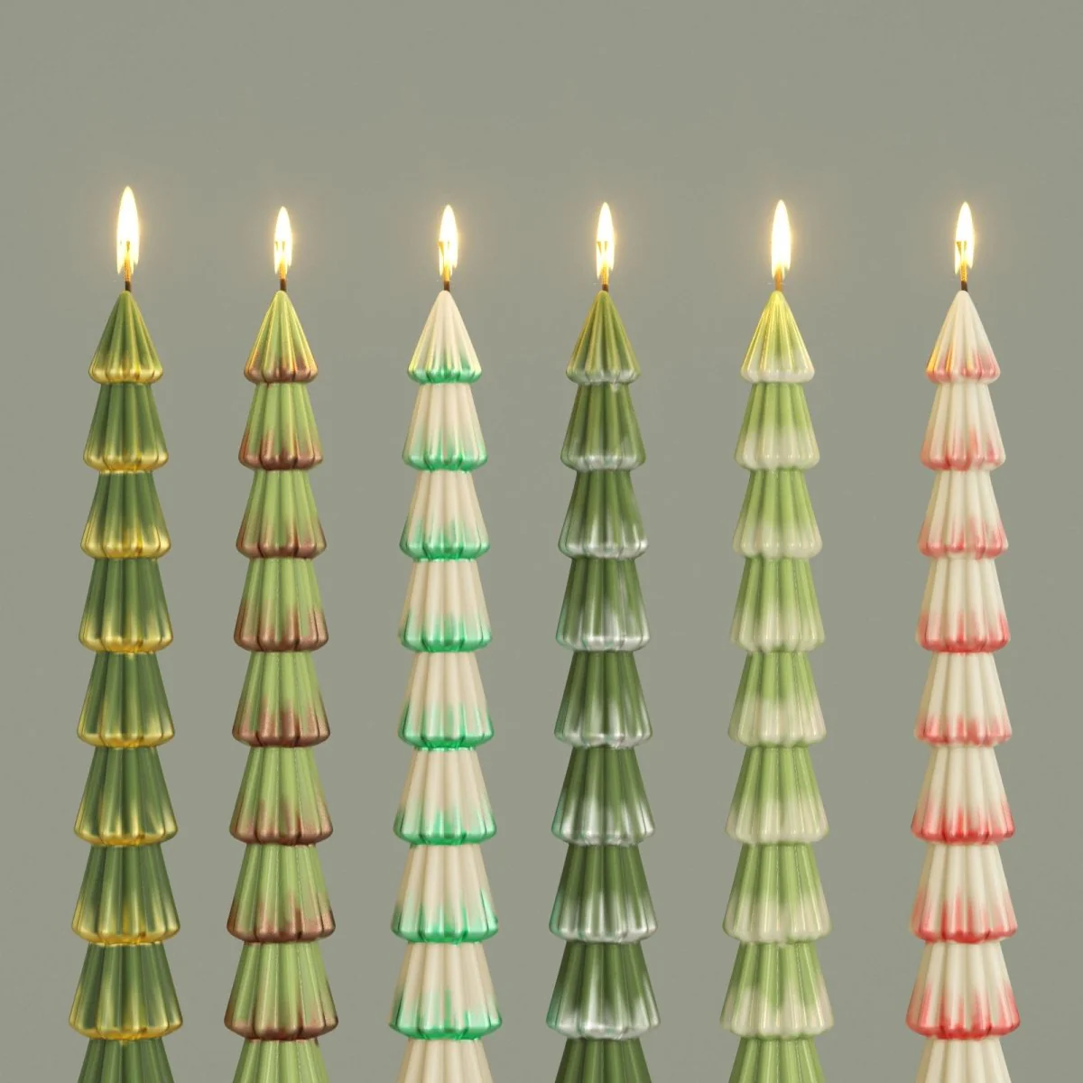 Evergleam Christmas Tree Taper Candle Silicone Mold - Image 8