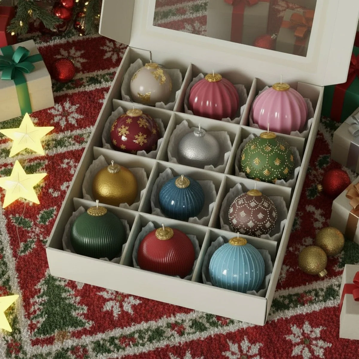 Christmas Baubles of Joy Candle Silicone Mold Collection - Image 4