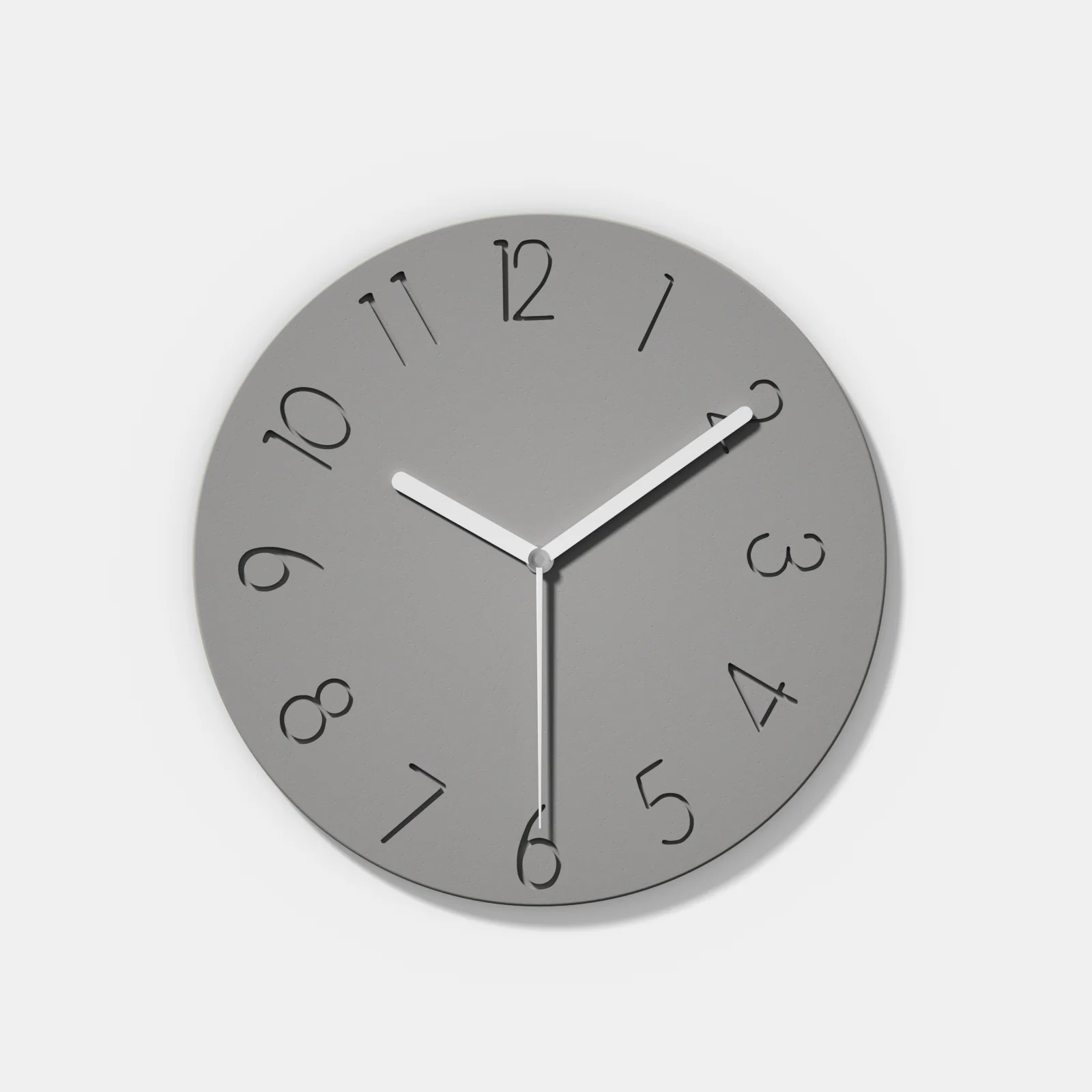 Concrete Simple Numeral Wall Clock Silicone Mold