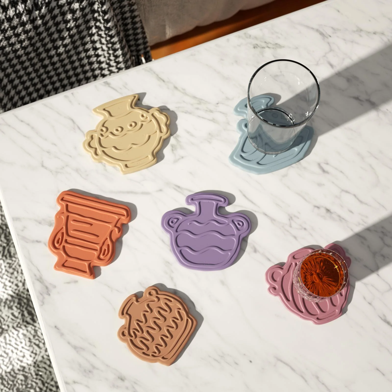 Elegant Vase Silhouettes Coaster Collection Silicone Mold - Image 7