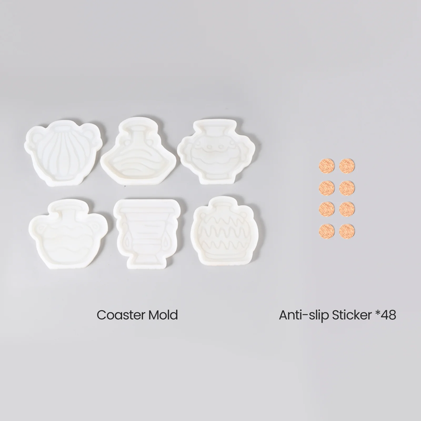 Elegant Vase Silhouettes Coaster Collection Silicone Mold - Image 9