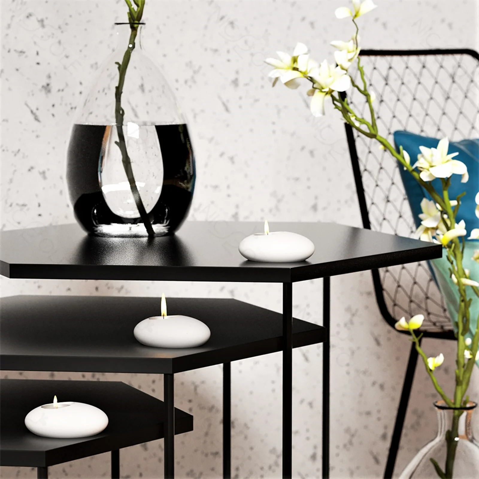 Stone Shaped Tealight Candle Holder Silicone Mold - Image 8