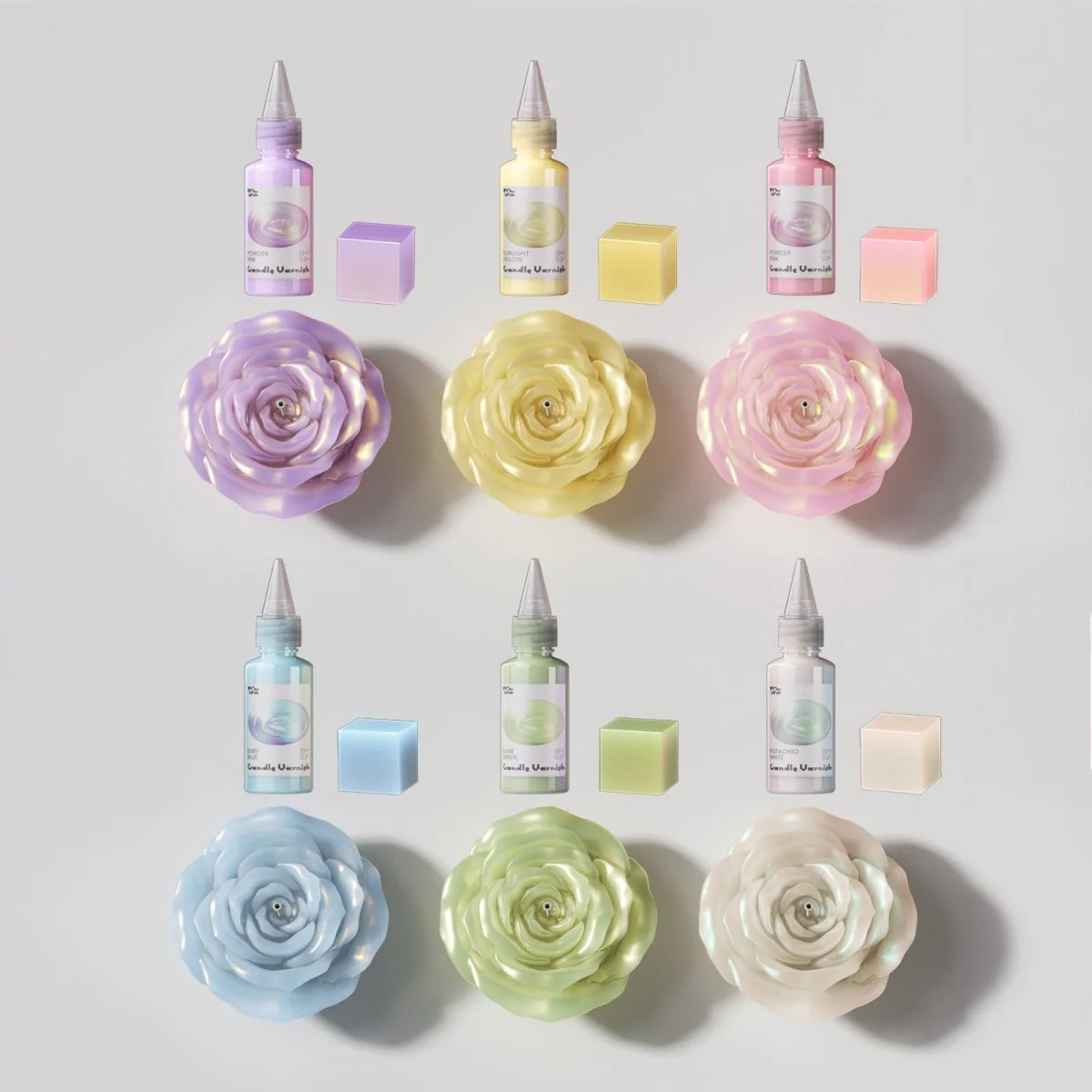 Colored Glossy Candle Varnish Set - 6 of Spring/Summer Vibe - Image 9