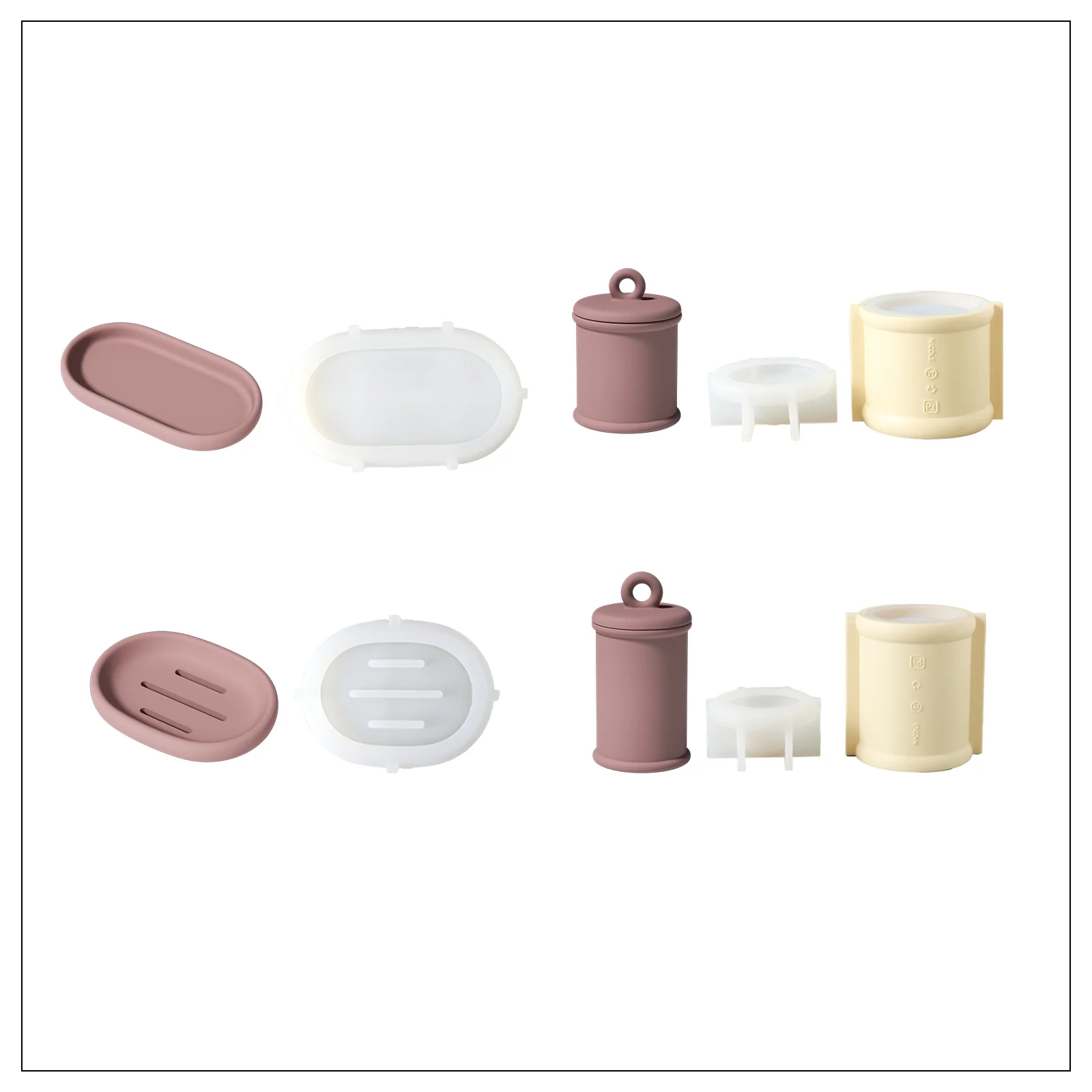 Nicole Concrete 4-Piece Bathroom Set Silicone Mold - Image 15