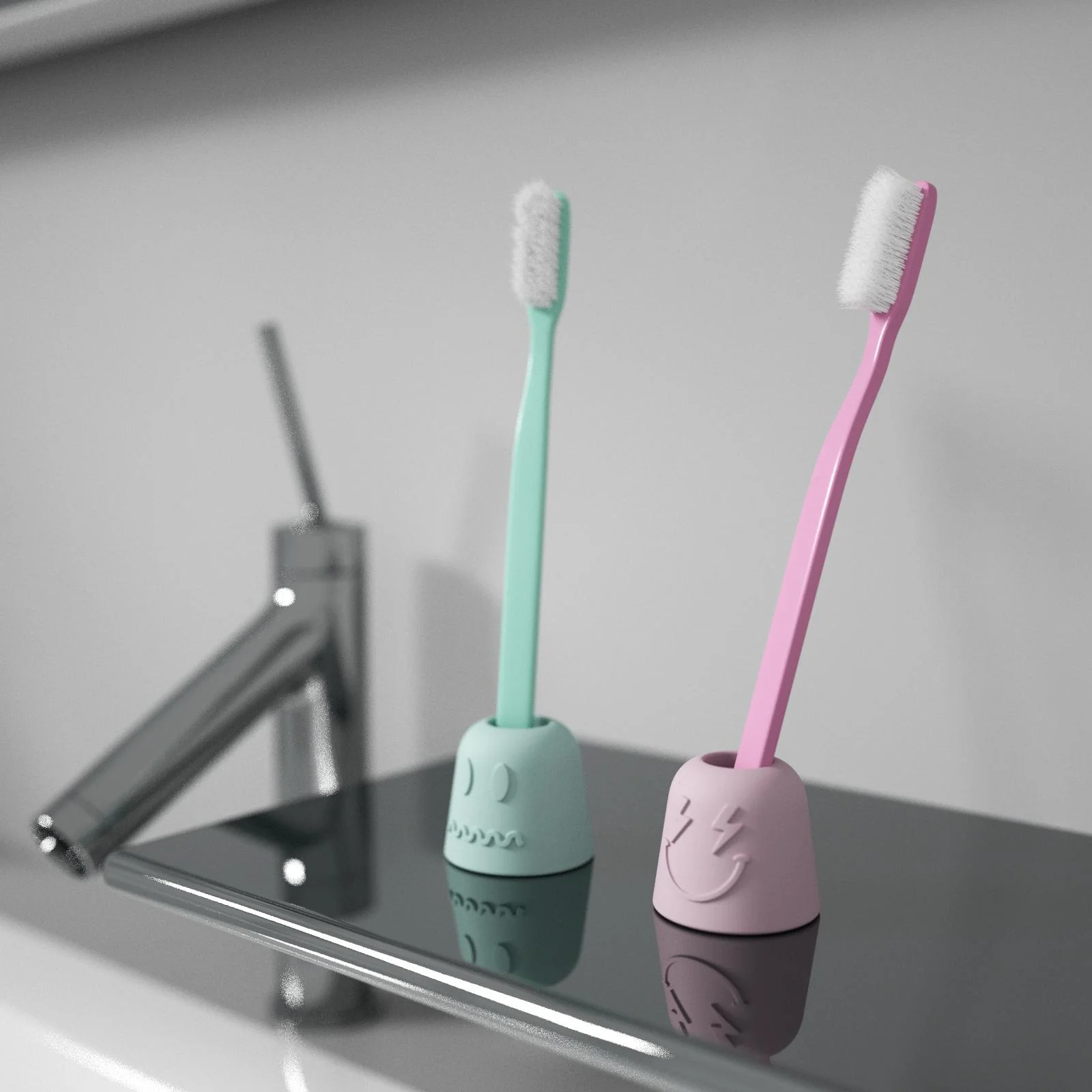 Bell-shaped Emoction Pen & Toothbrush Holder Silicone Mold - Image 5