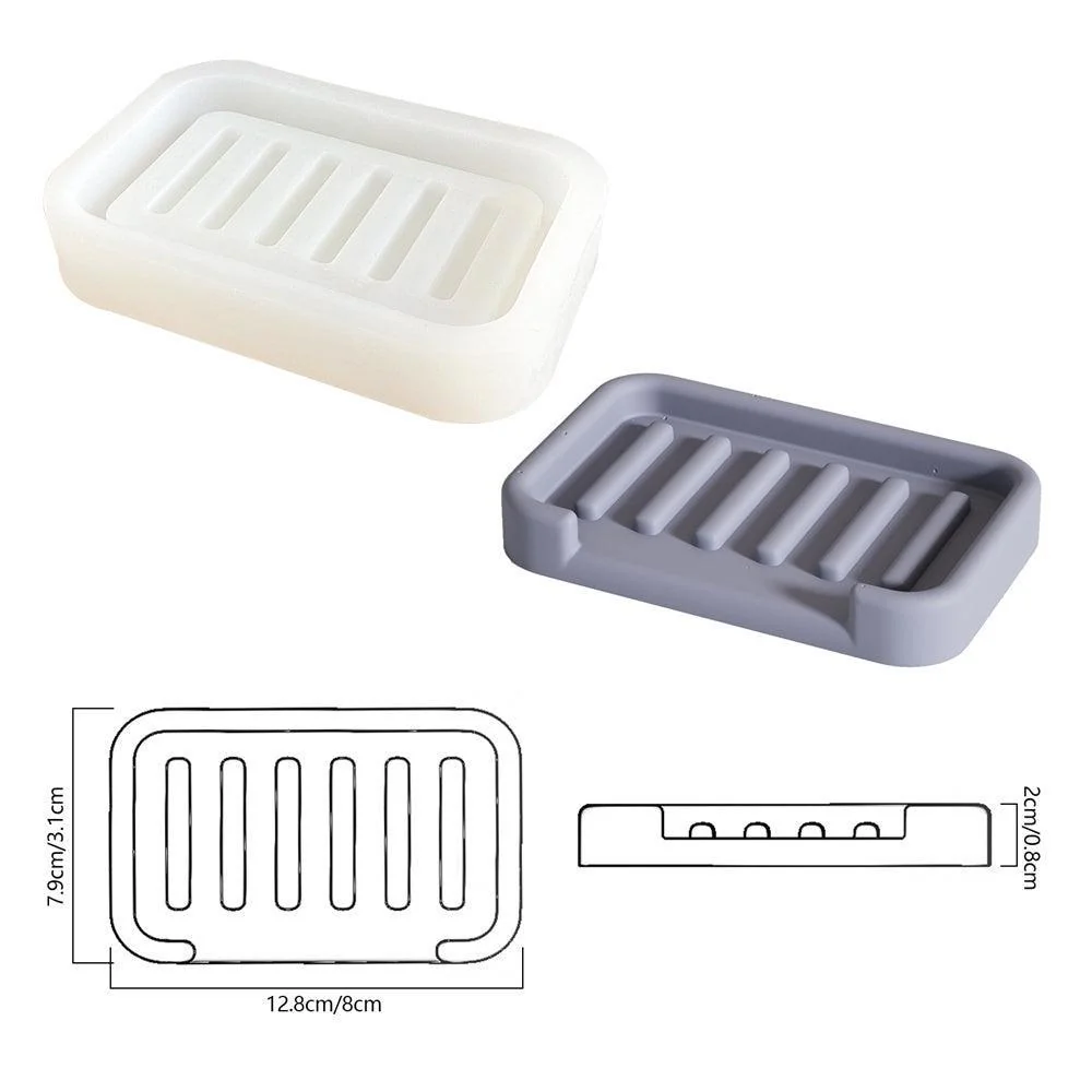 Concrete Soap Holder Siliocne Mold Geometry Cement Soap Dish Mould - Image 11