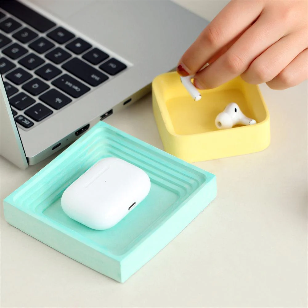 Concrete Storage Container Silicone Mold Handmade Squre Cement Tray Mould - Image 6