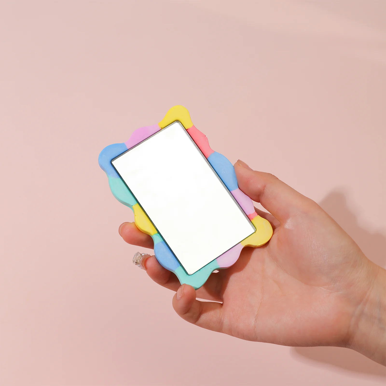 Square Handheld Mirror Mold with Glass - Image 5