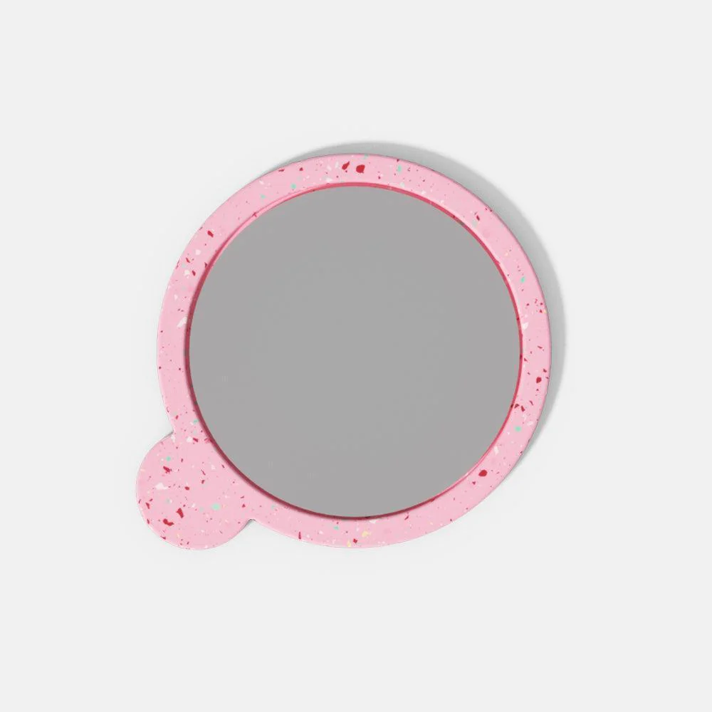 Round Handheld Mirror Mold with Glass
