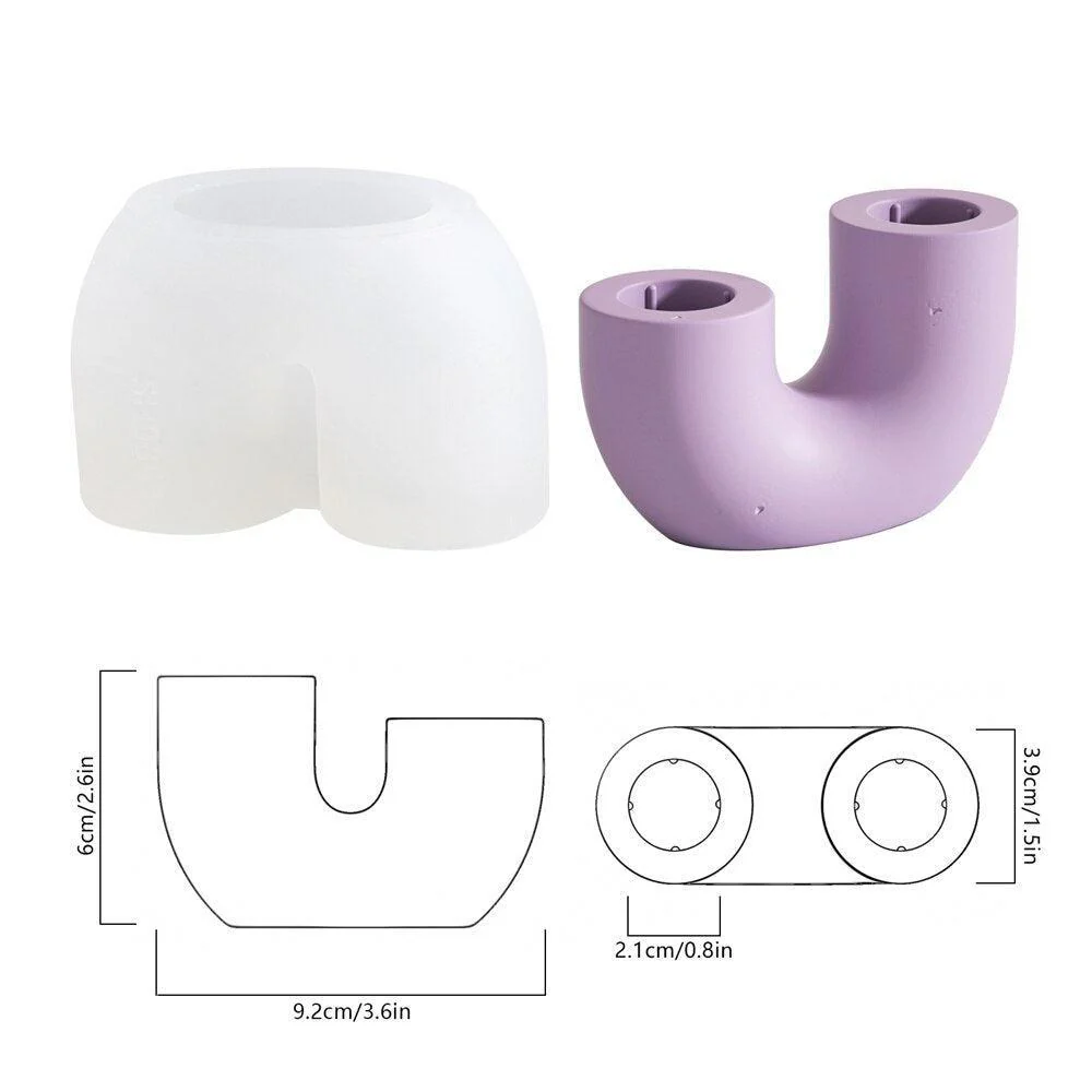 Creative Taper Candle Holder Silicone Mold - Image 9