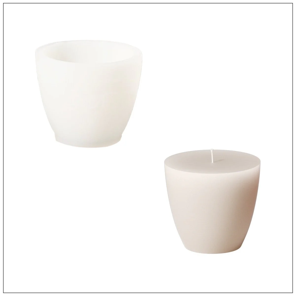 Minimalist Bowl-Shaped Candle Jar Silicone Mold & 3.5oz Candle Refill Silicone Mold - Image 11