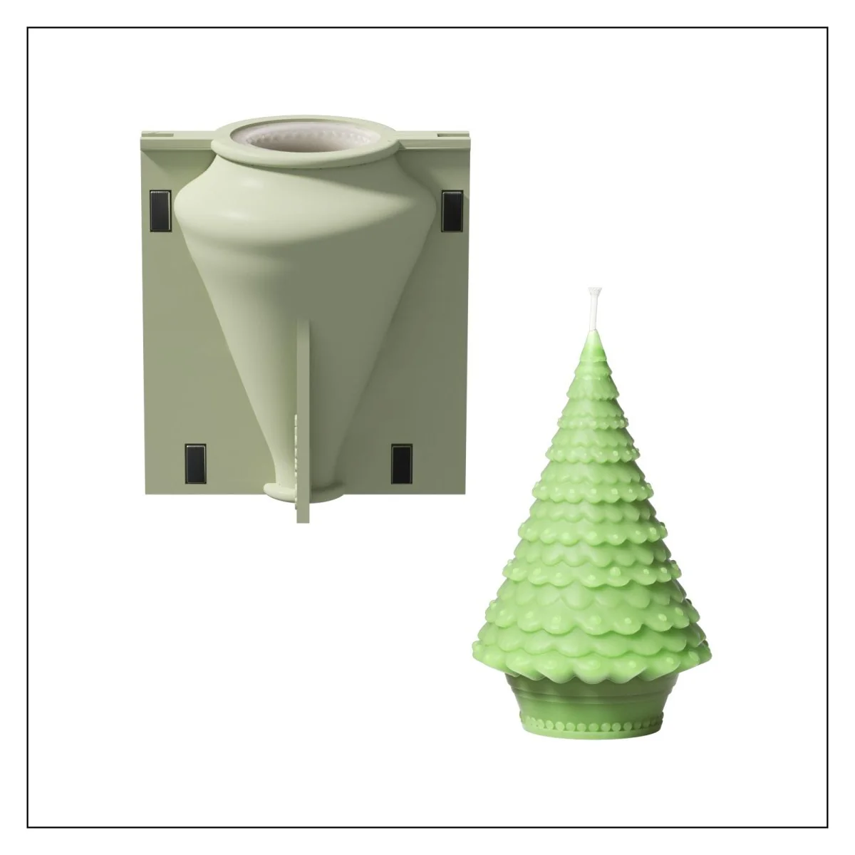Cupcake Christmas Tree Candle Silicone Mold - Image 12