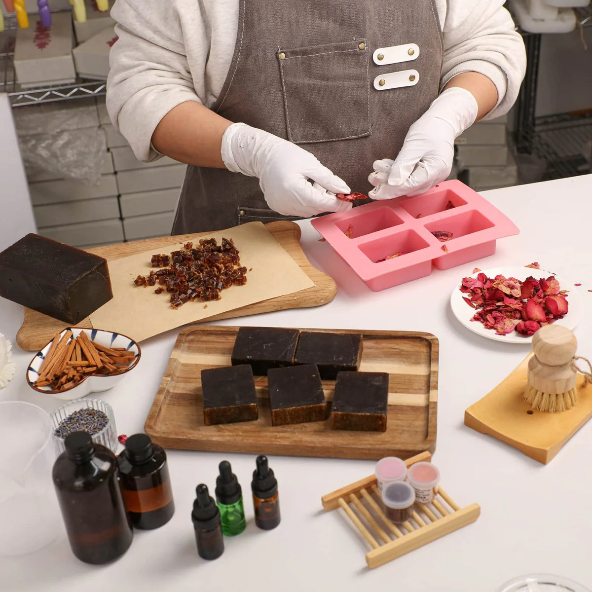 Damask Rose Essential Oil Soap Base - Image 4