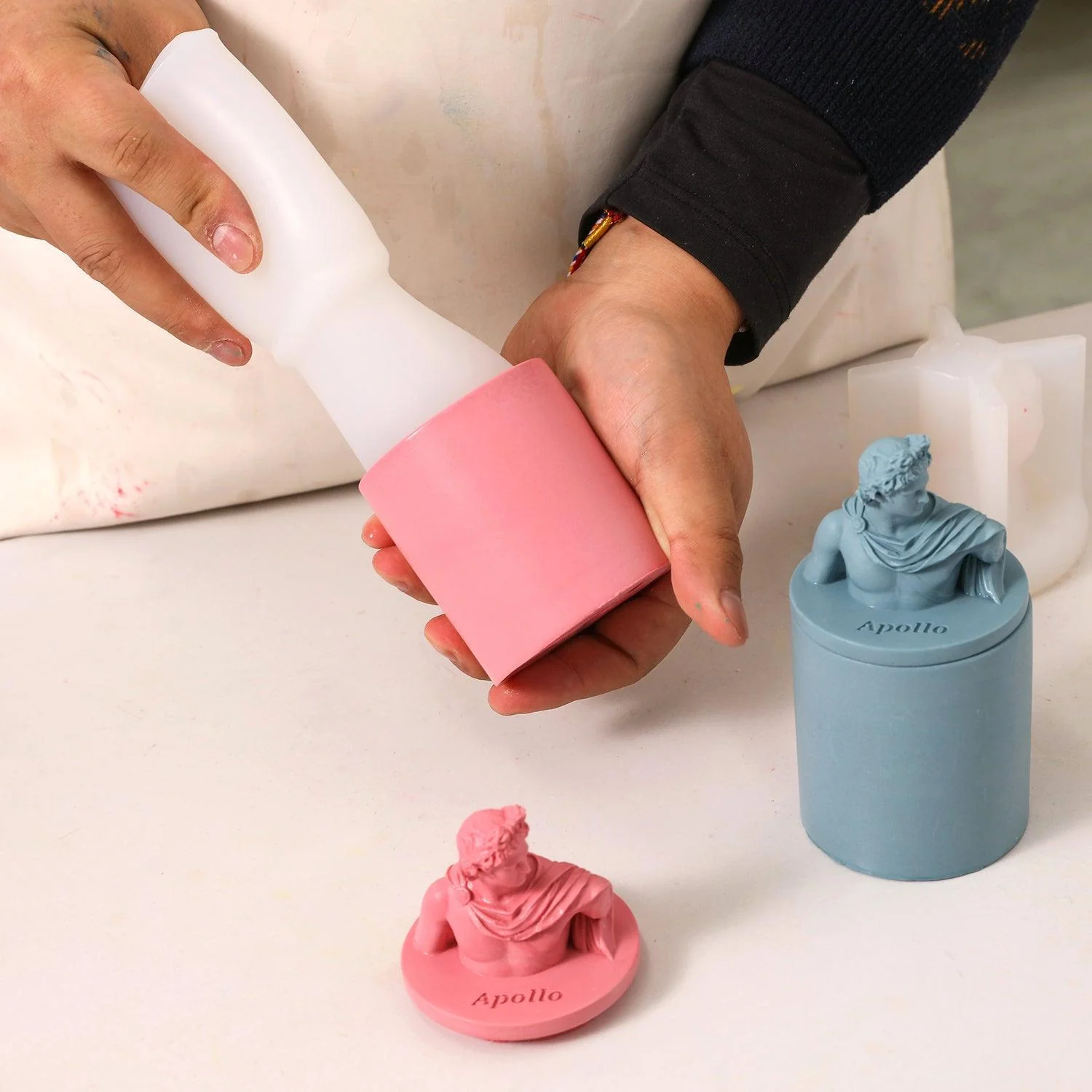 Mythology Sculptures APOLLO Concrete Candle Jar Silicone Mold - Image 3