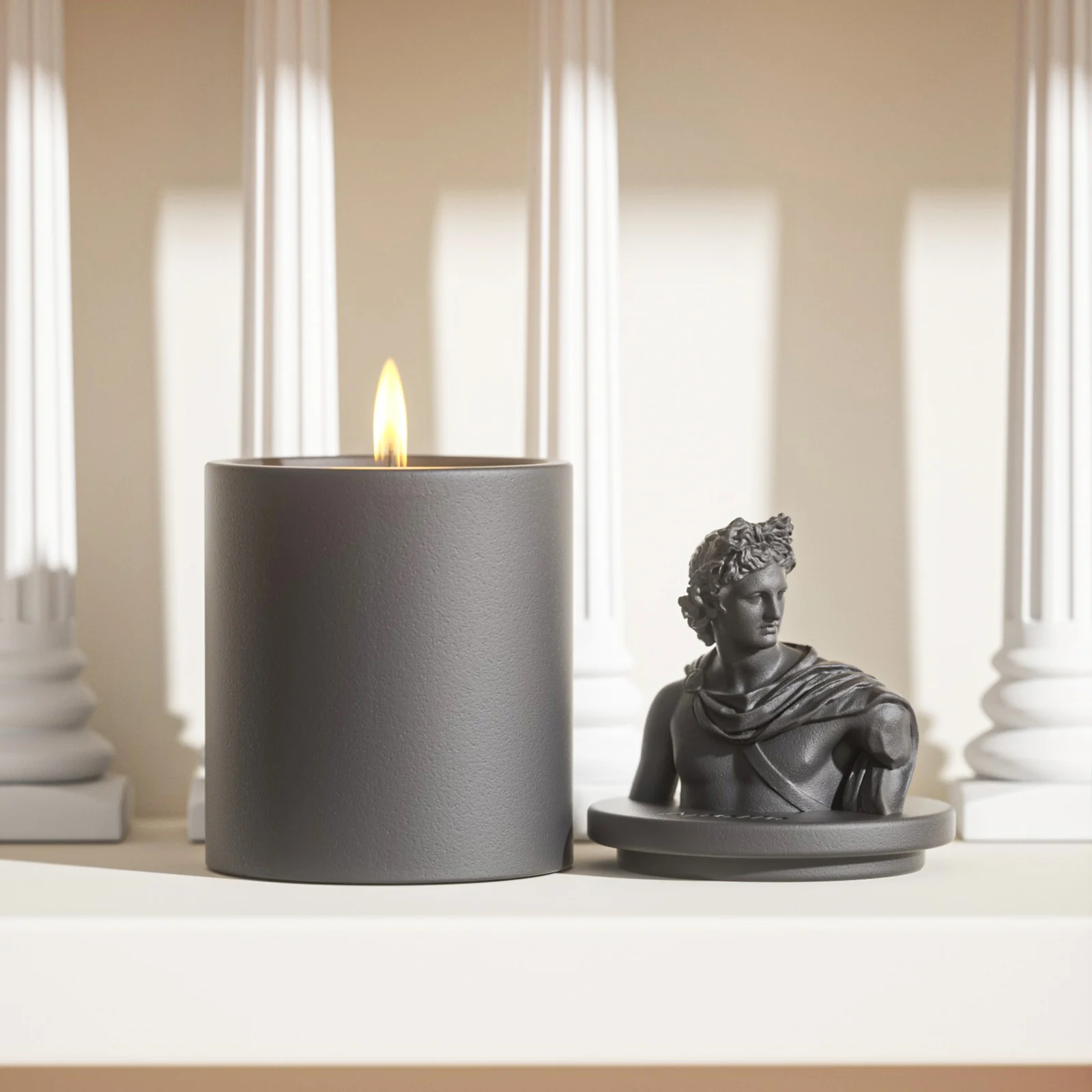 Mythology Sculptures APOLLO Concrete Candle Jar Silicone Mold - Image 4