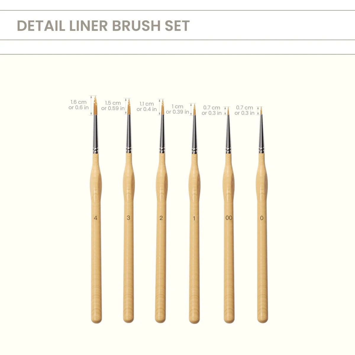 Detail Liner Brush Set - 6 pcs - Image 6