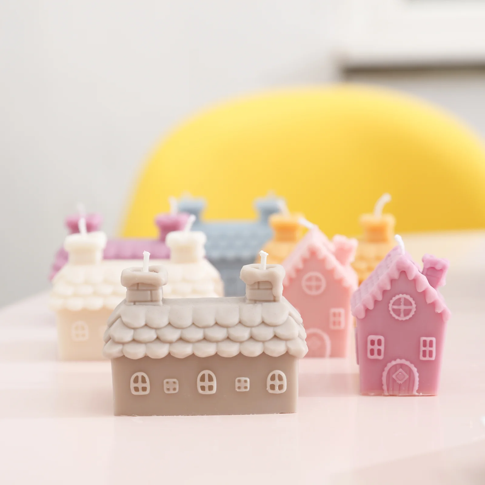 Cozy Miniature Dwelling House Candle Collection Silicone Mold - Image 8