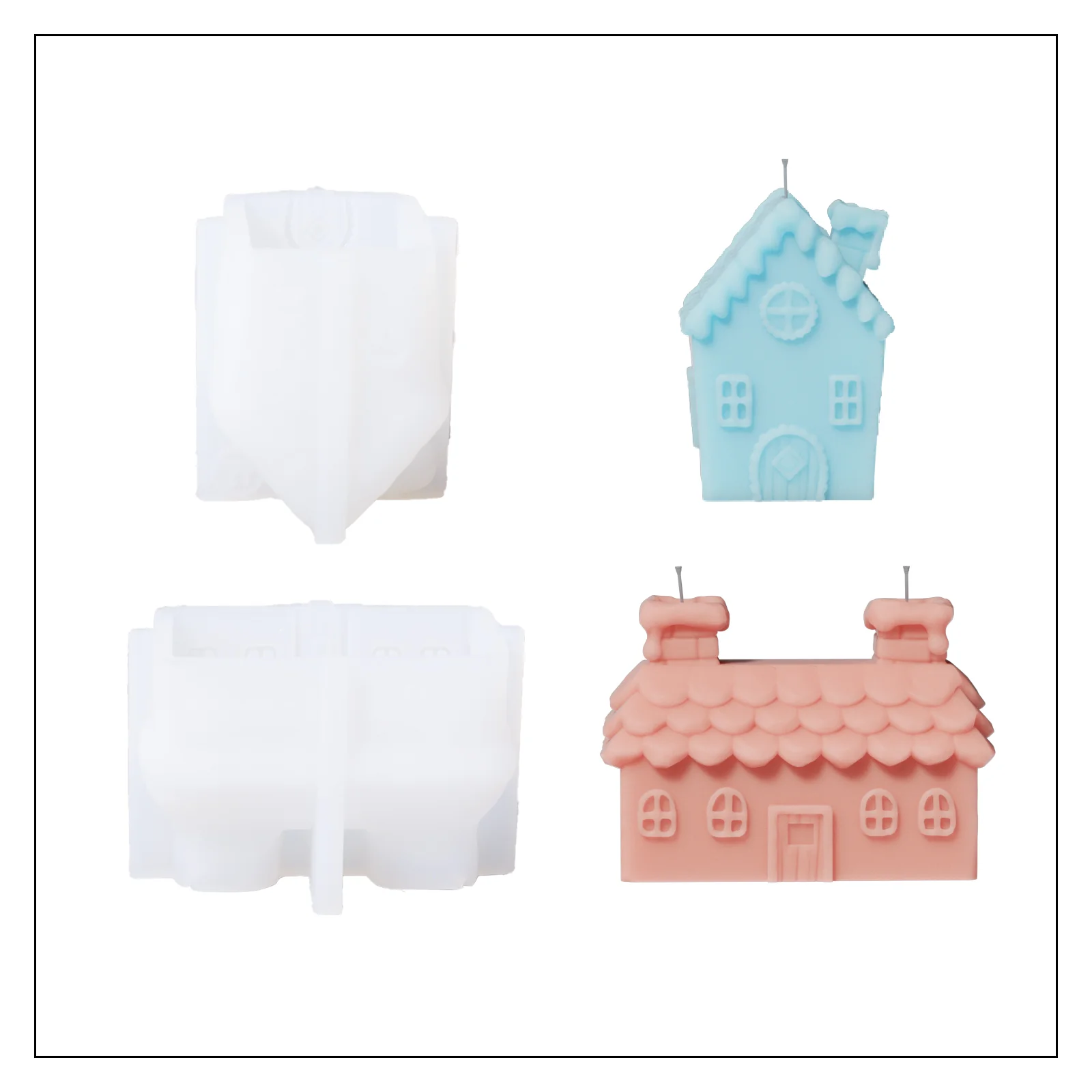 Cozy Miniature Dwelling House Candle Silicone Mold - Ⅰ - Image 11