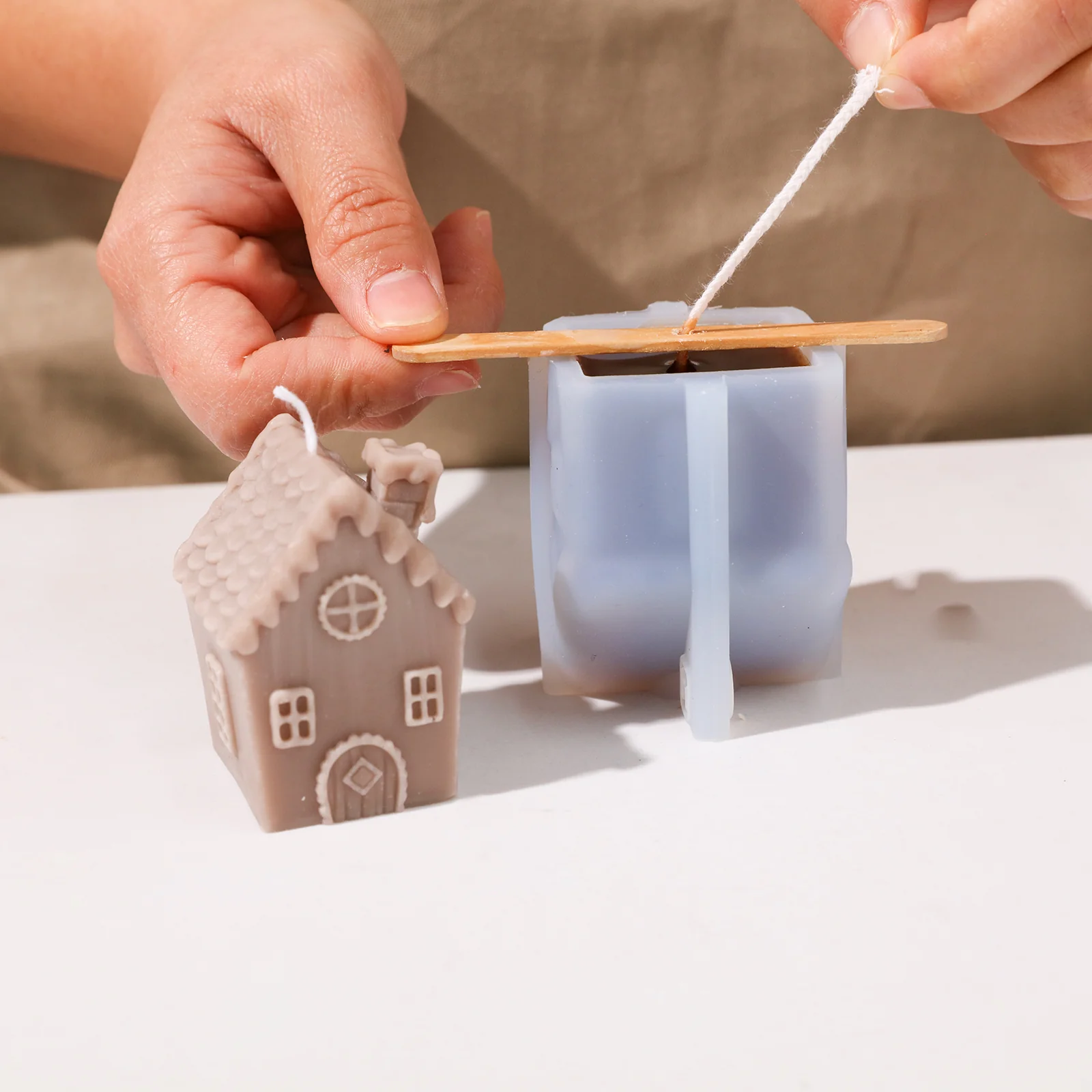 Cozy Miniature Dwelling House Candle Silicone Mold - Ⅰ - Image 2