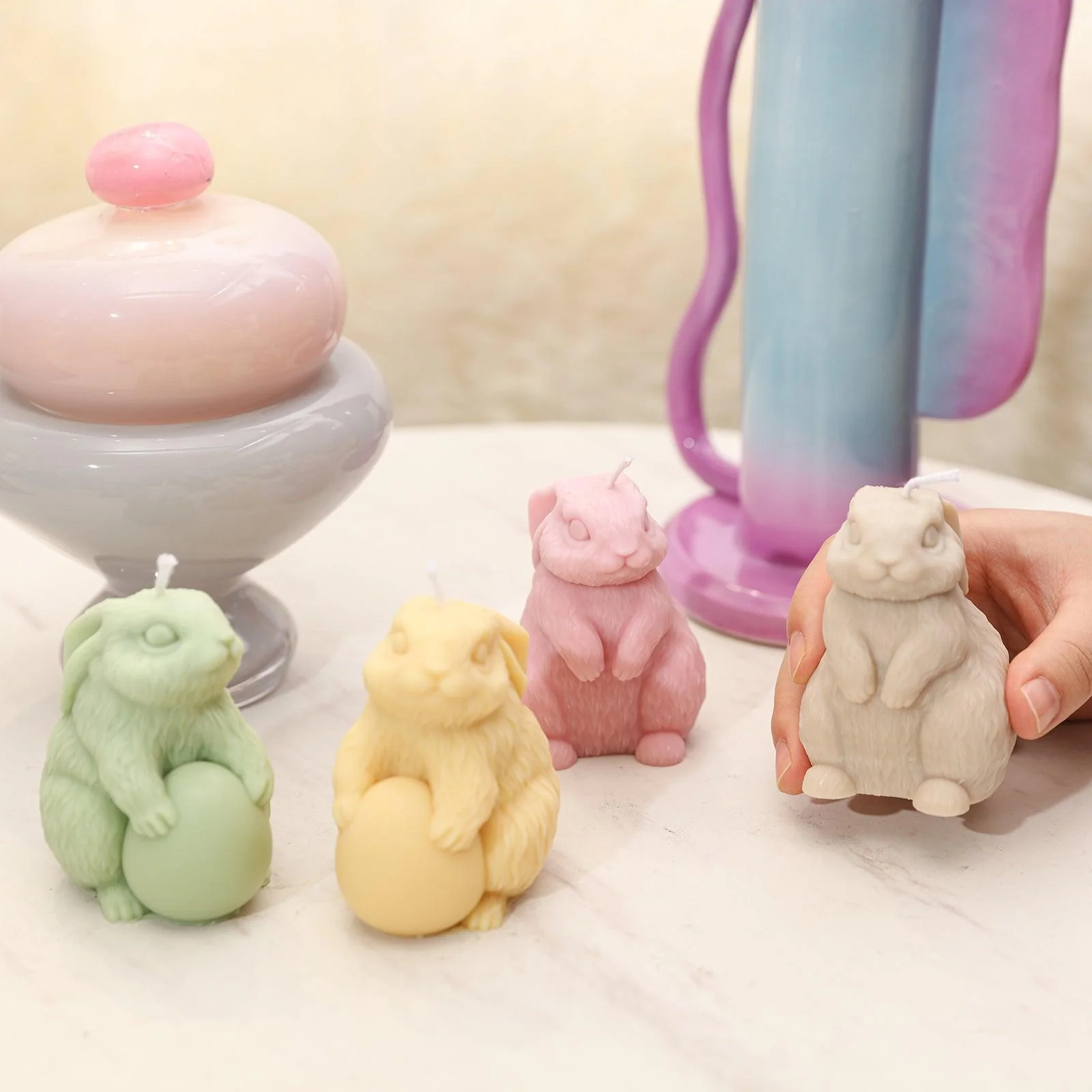 Easter Hoppy Bunny Candle Silicone Mold - Image 9