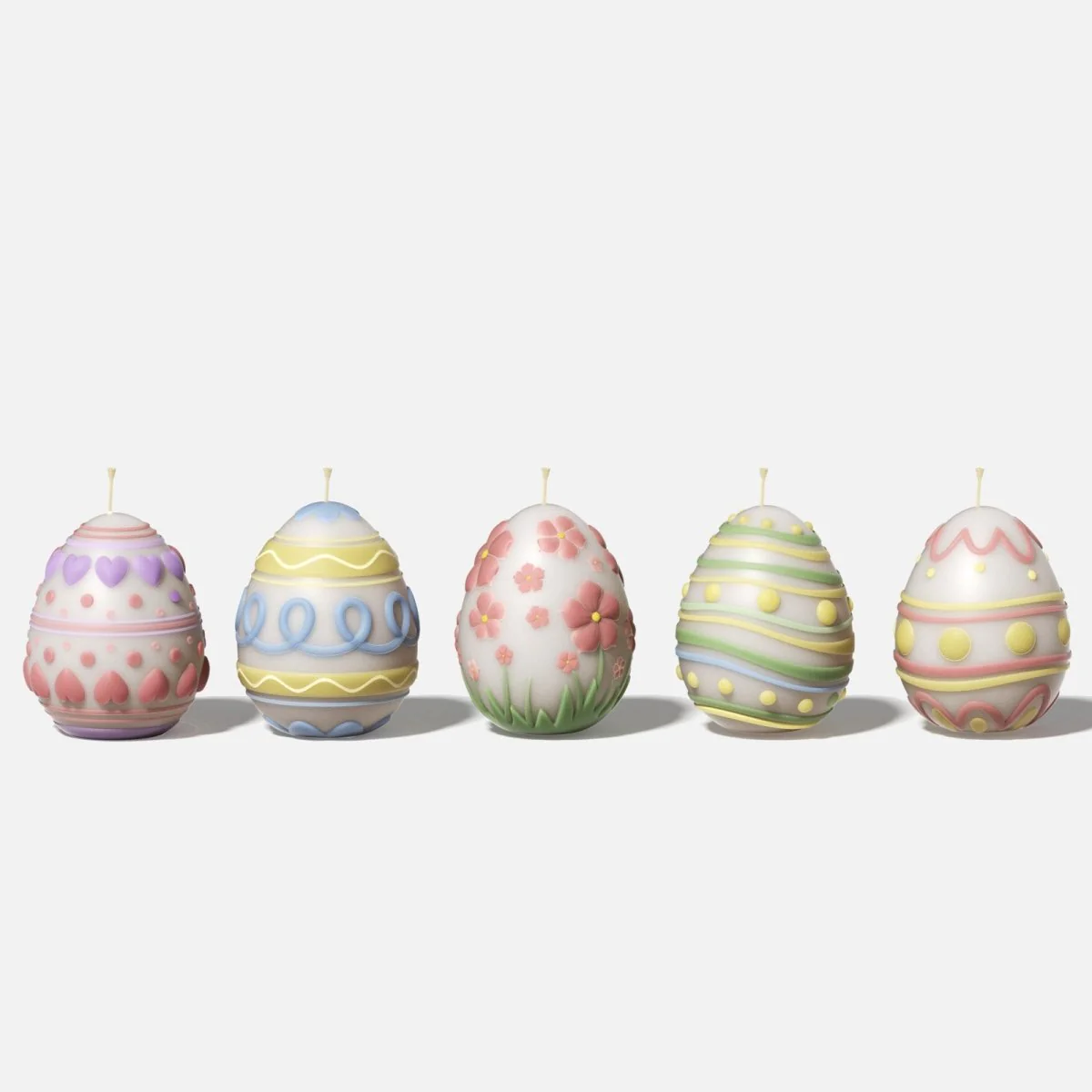 Springtime Easter Egg Candle Silicone Mold Collection