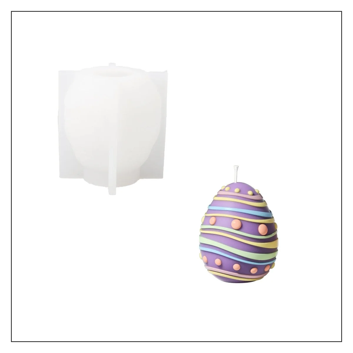 Springtime Easter Egg Candle Silicone Mold Collection - Image 13
