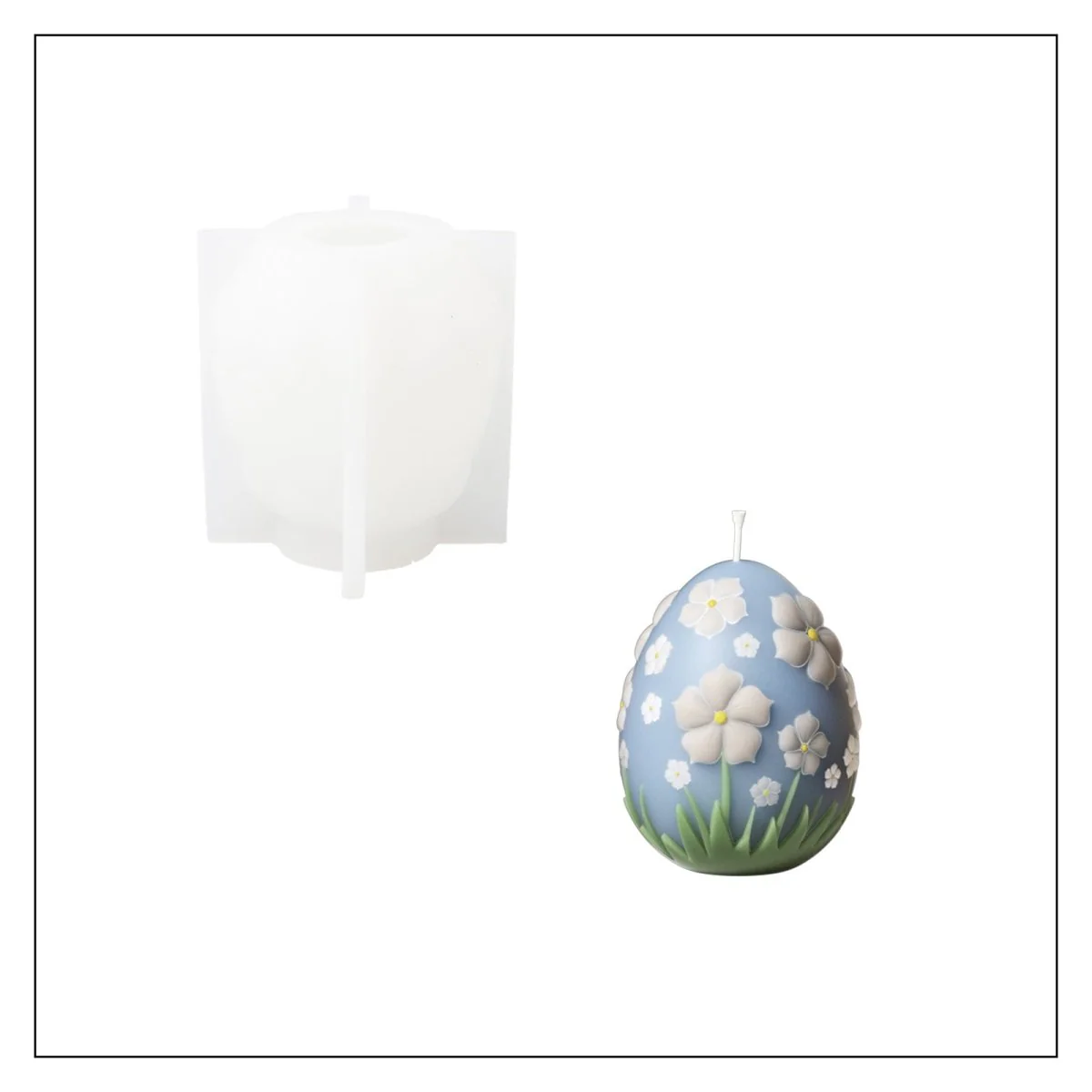 Springtime Easter Egg Candle Silicone Mold Collection - Image 15