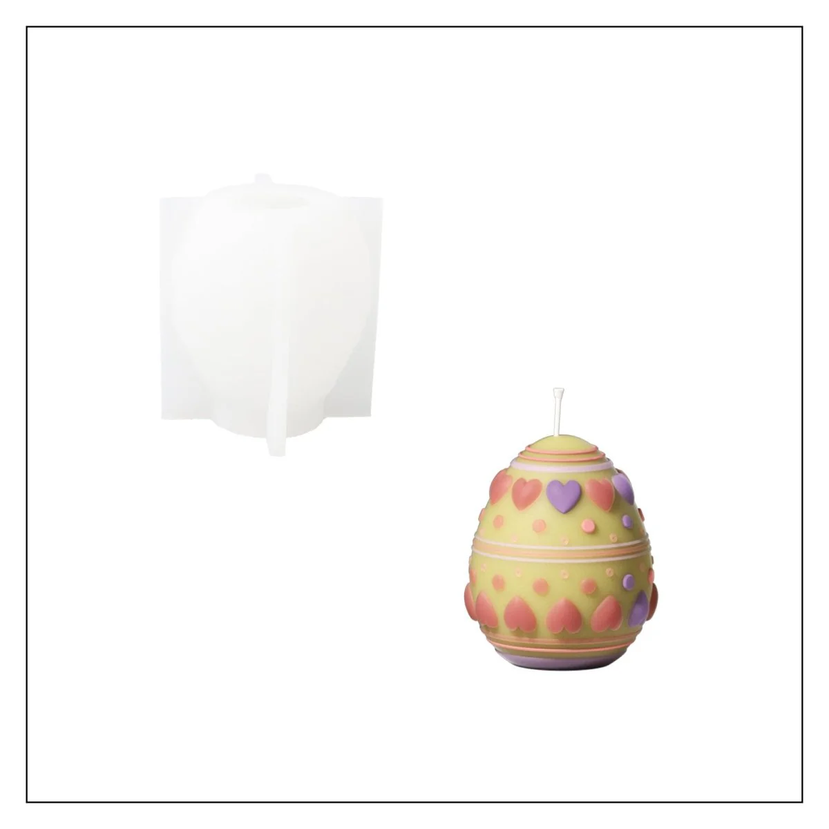 Springtime Easter Egg Candle Silicone Mold Collection - Image 17