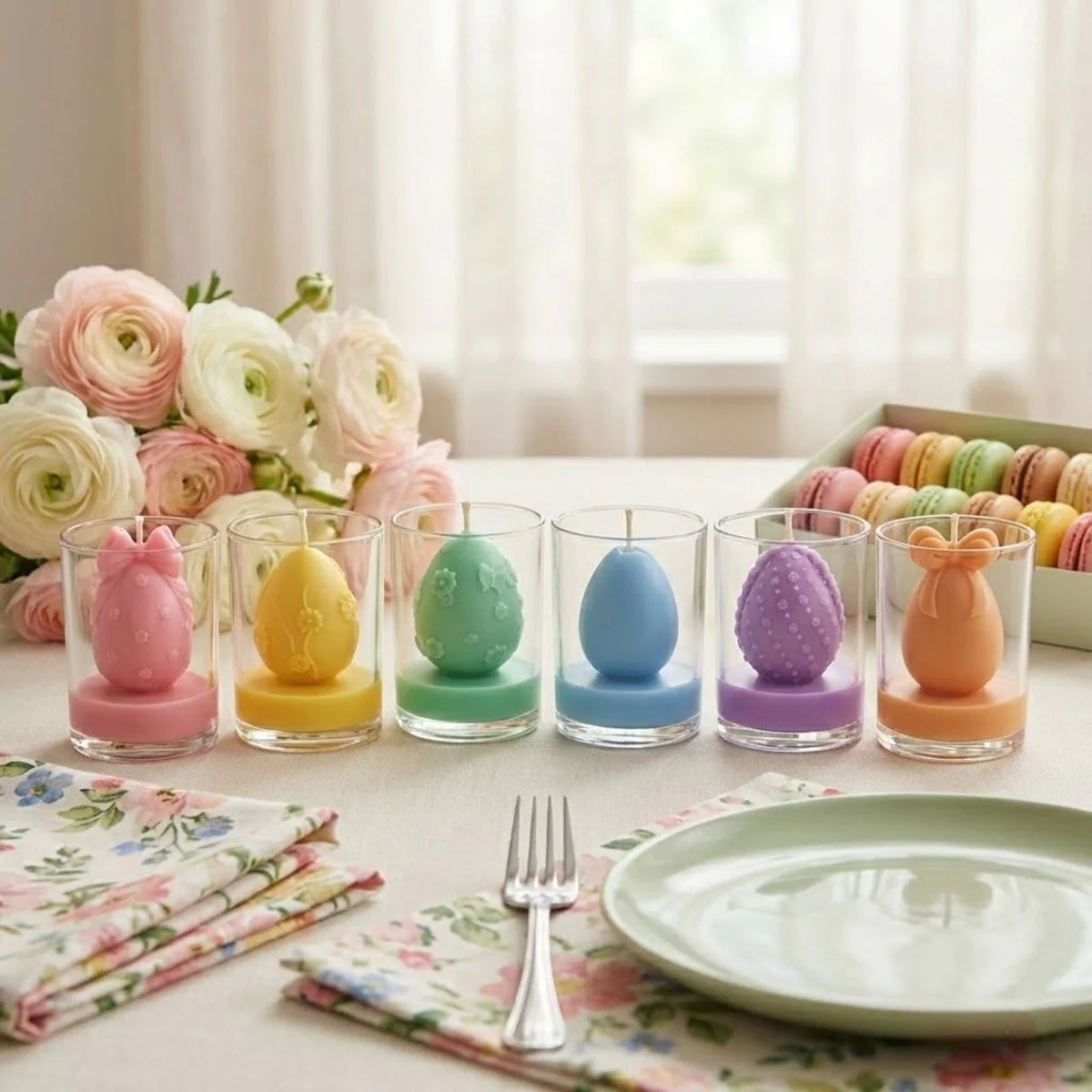 Easter's Floral Egg Delights Container Candle Silicone Mold Collection - Image 7